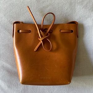 Mansur Gavriel Mini Mini Tan Leather Bucket Bag